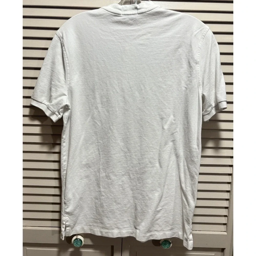 Polo Ralph Lauren Short Sleeve 3 Button Polo Shirt Size Medium White Designer